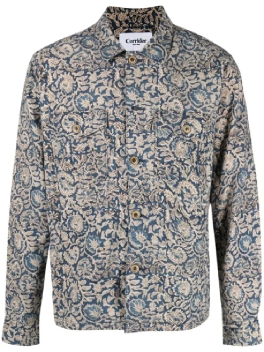 CORRIDOR MILITARY JACKET IN INDIGO HANDBLOCK